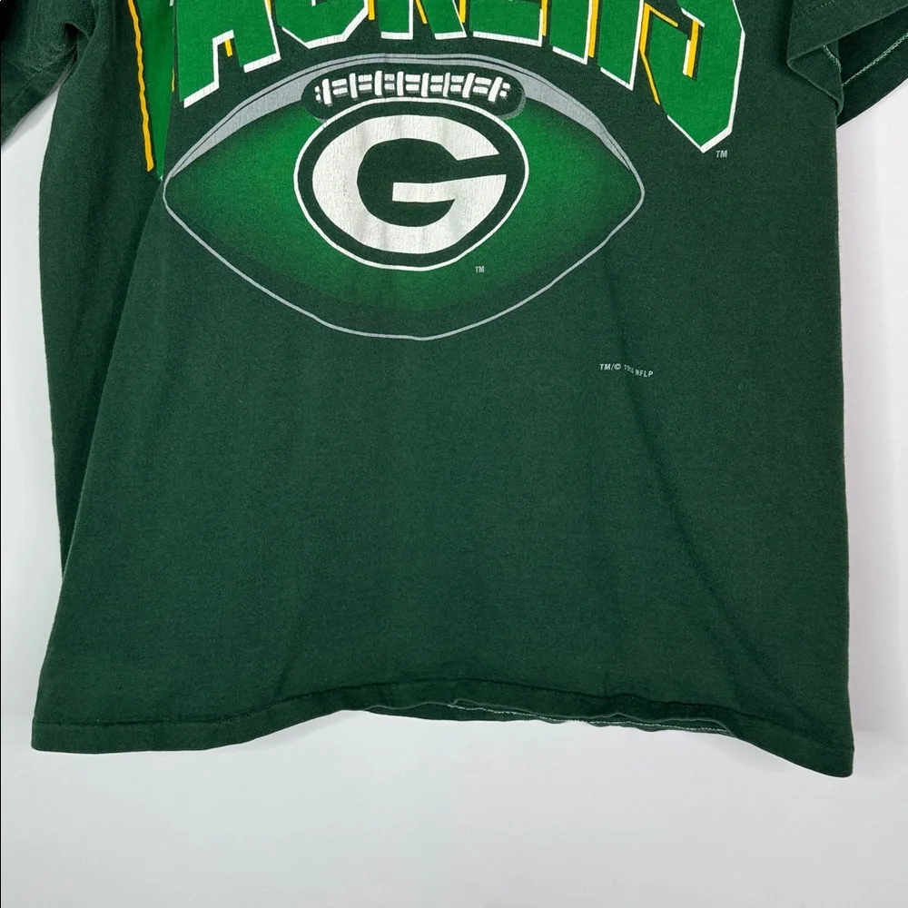 Vintage Artex Spotswear Green Bay Packers Green Single Stitch Tshirt 1993 Large